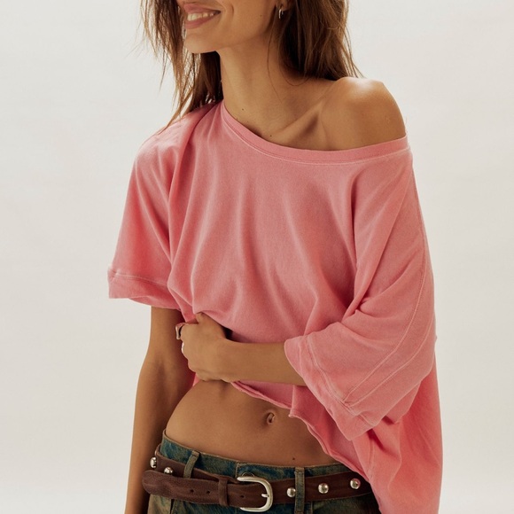 Tops - New Free People CC Tee Shirt Size Large Sweetie Pink